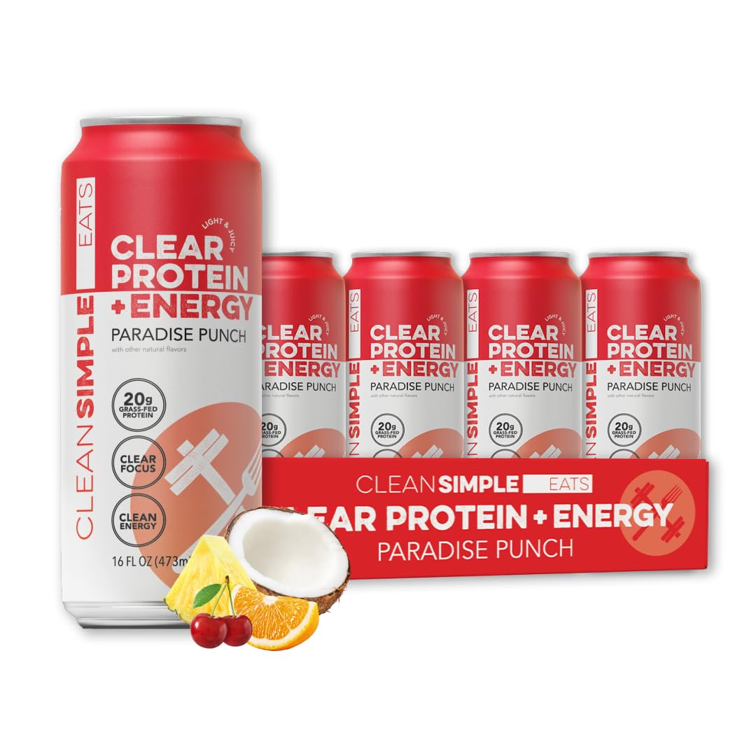 Clean Simple Eats Clear Protein + Energy, Mountain Rush, 12 Pack
