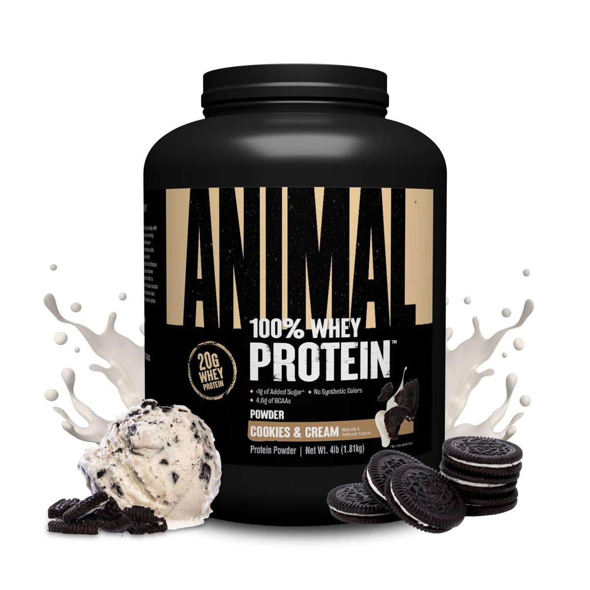 Animal 100% Whey Protein Powder, 20G High Protein | Vanilla 4LB