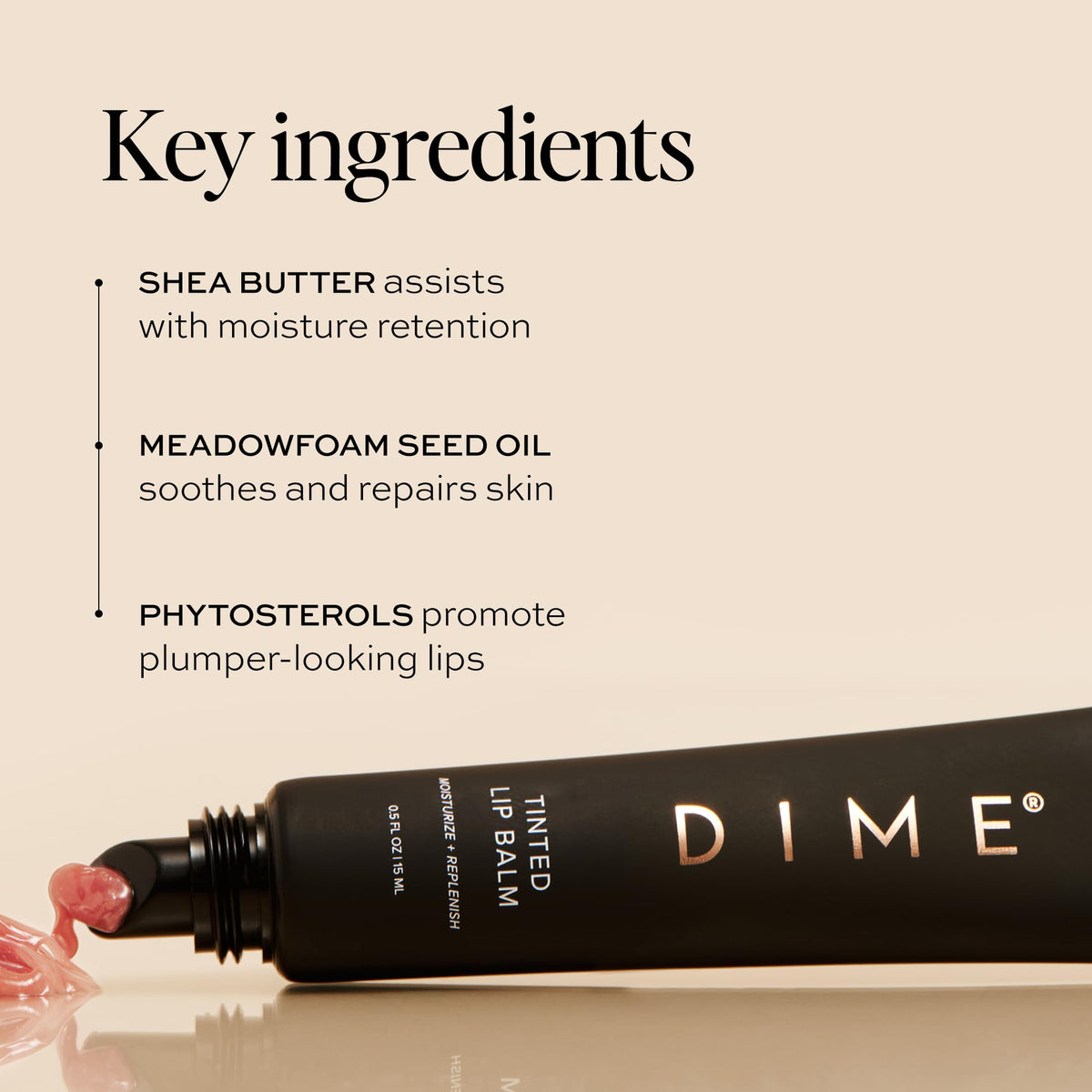 DIME Beauty Lip Balm, Hydrating Lip Balm and Gloss, Vegan & Cruelty-Free, Anti-Aging Lip Care, .5 oz / 15 ml
