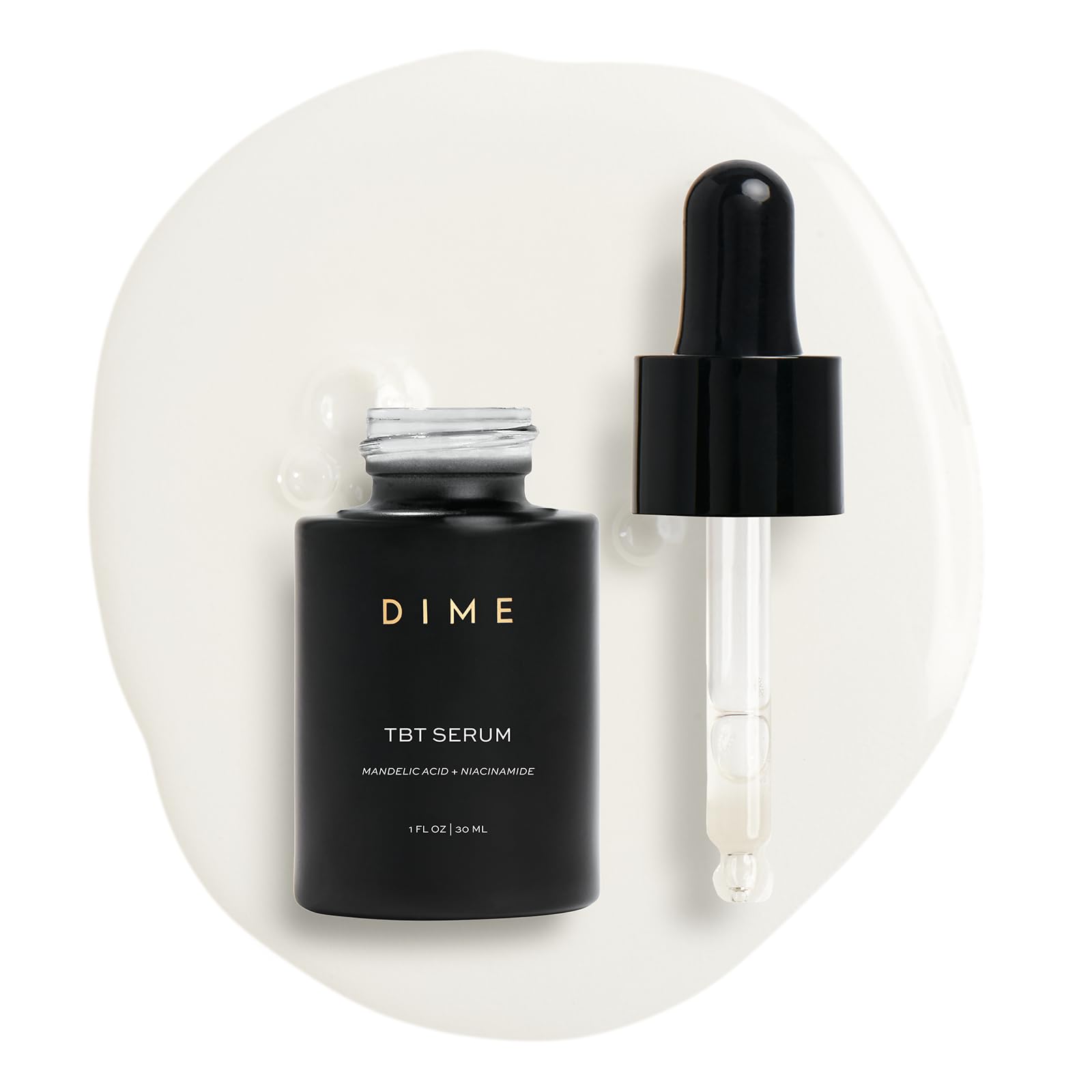 DIME Beauty TBT Serum - Anti-Aging Face Serum with Bakuchiol, Niacinamide and Mandelic Acid, Retinol Alternative for Fine Lines and Wrinkles, Vegan, Cruelty-Free, 1 oz / 30 ml