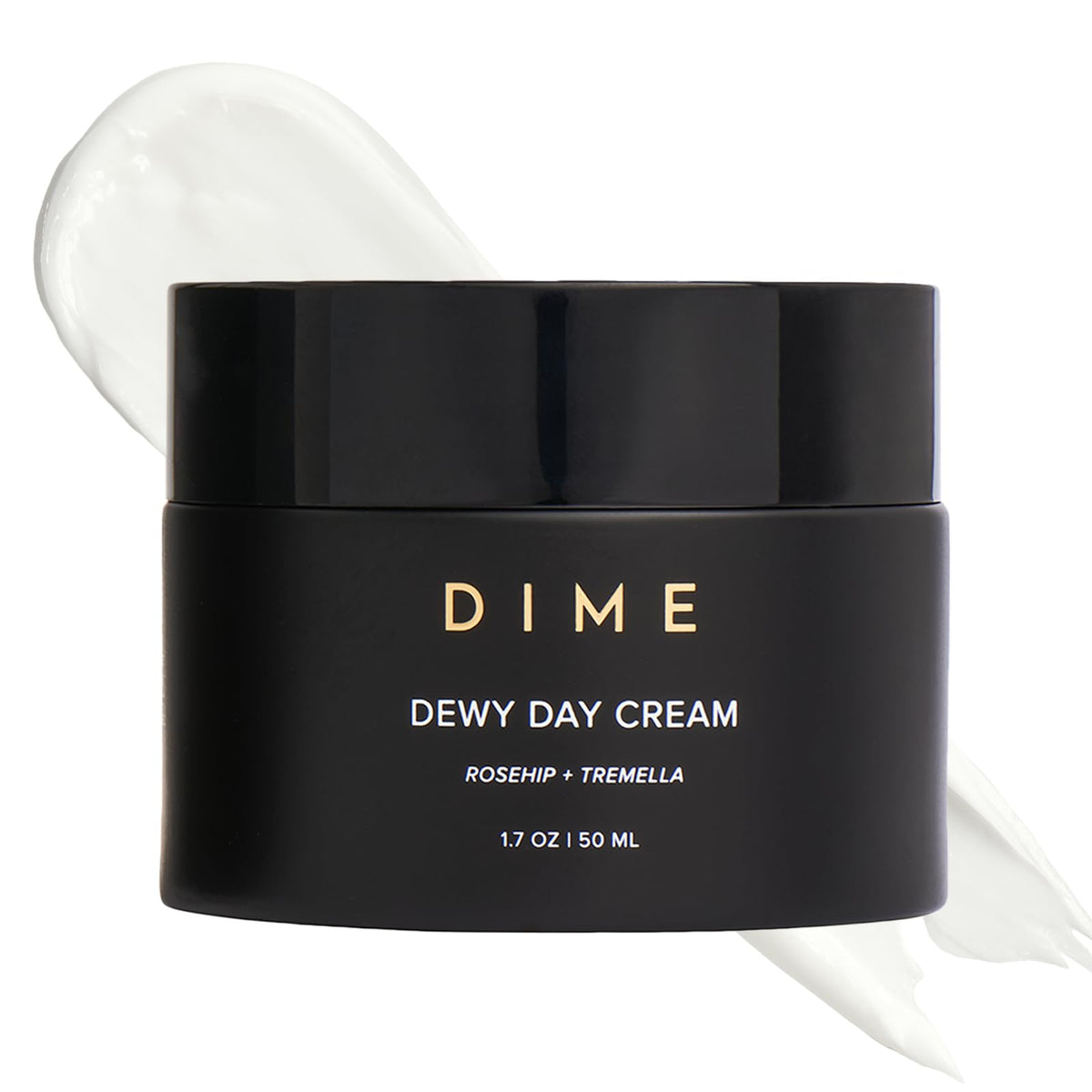 DIME Beauty Dewy Day Cream - Anti-Aging Hydrating Face Moisturizer with Rosehip Oil, Ceramides and Snow Mushroom for Dry and Combination Skin, Vegan and Cruelty-Free, 1.7 oz / 50 ml
