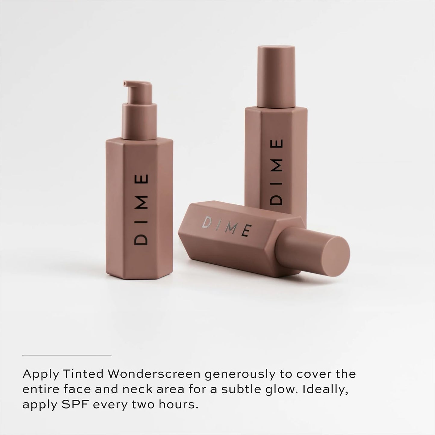 DIME Beauty Tinted Glow Wonderscreen SPF 30 - Mineral Tinted Moisturizer for Face with 19% Zinc Oxide, Skin-Enhancing Tone-Evening Sunscreen, Glow-Enhancing Tint, Vegan, Cruelty-Free, 50 g