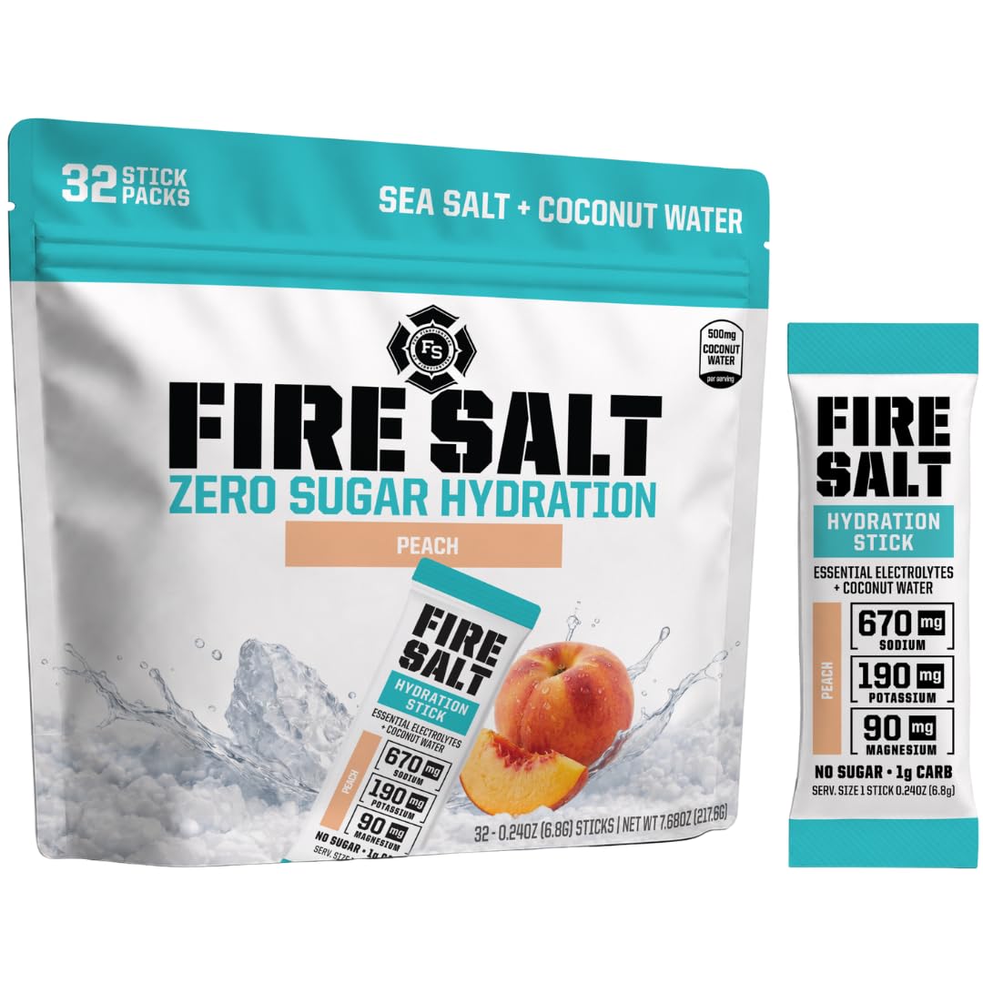 Fire Salt Variety Pack Electrolyte Hydration Sticks, Zero Sugar, 32 Count