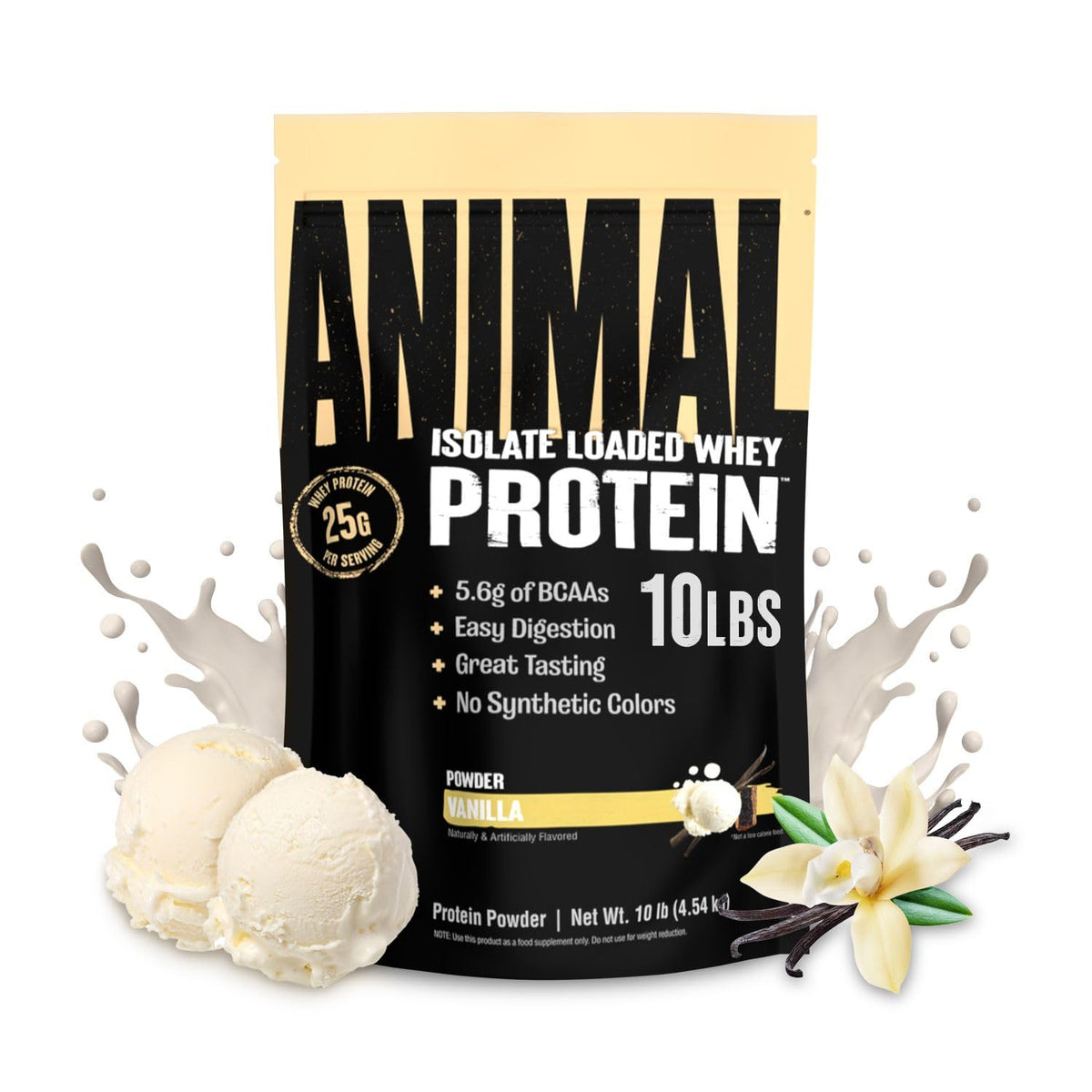 Animal Whey Isolate Protein Powder, 25G High Protein | Vanilla 4LB