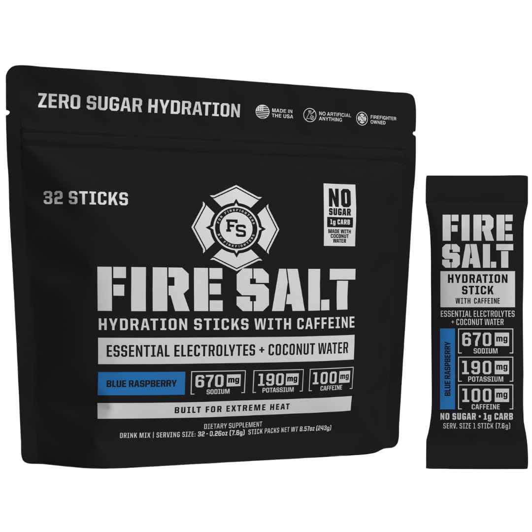 Fire Salt Variety Pack Electrolyte Hydration Sticks, Zero Sugar, 32 Count