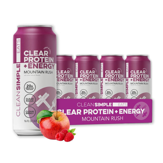 Clean Simple Eats Clear Protein + Energy, Mountain Rush, 12 Pack