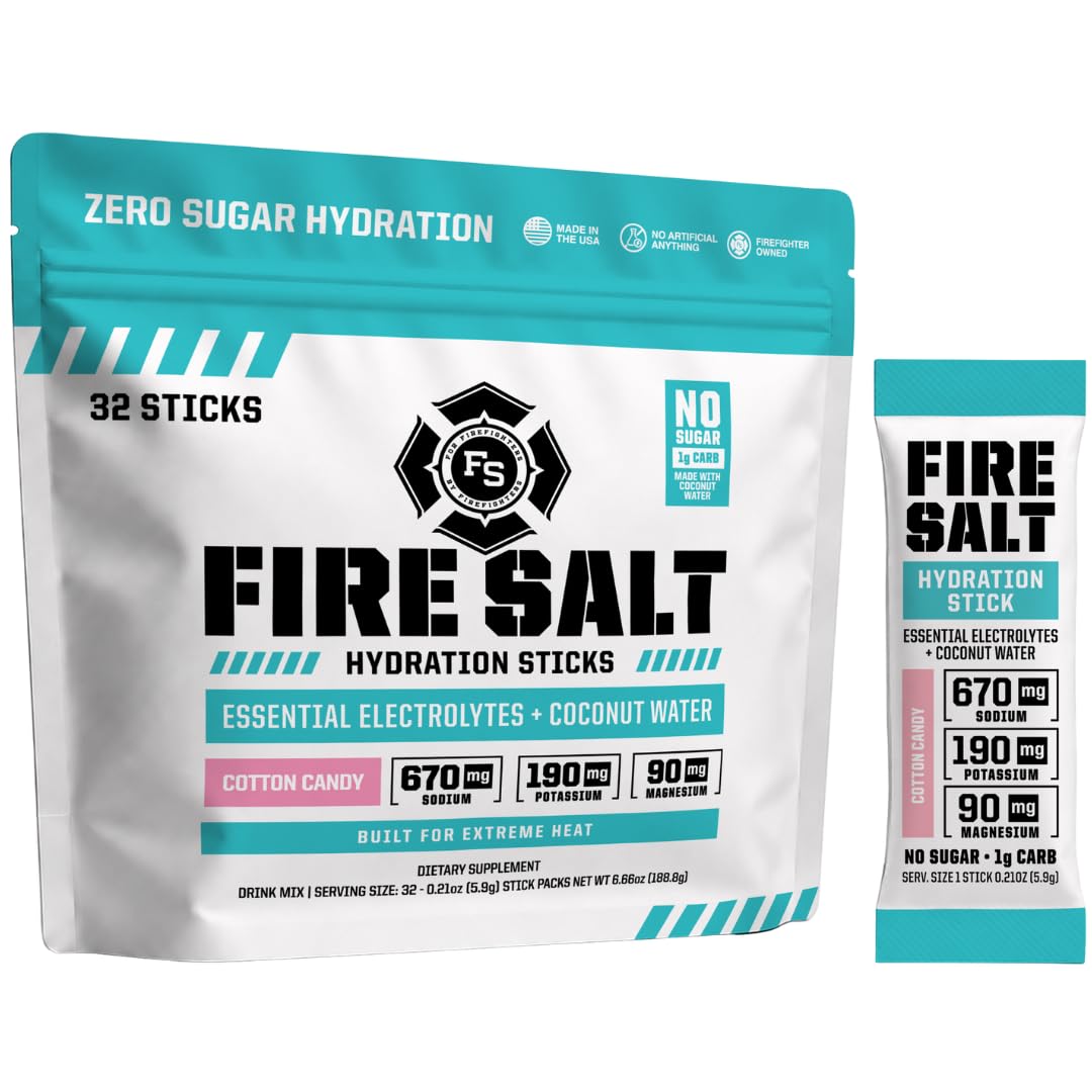 Fire Salt Variety Pack Electrolyte Hydration Sticks, Zero Sugar, 32 Count