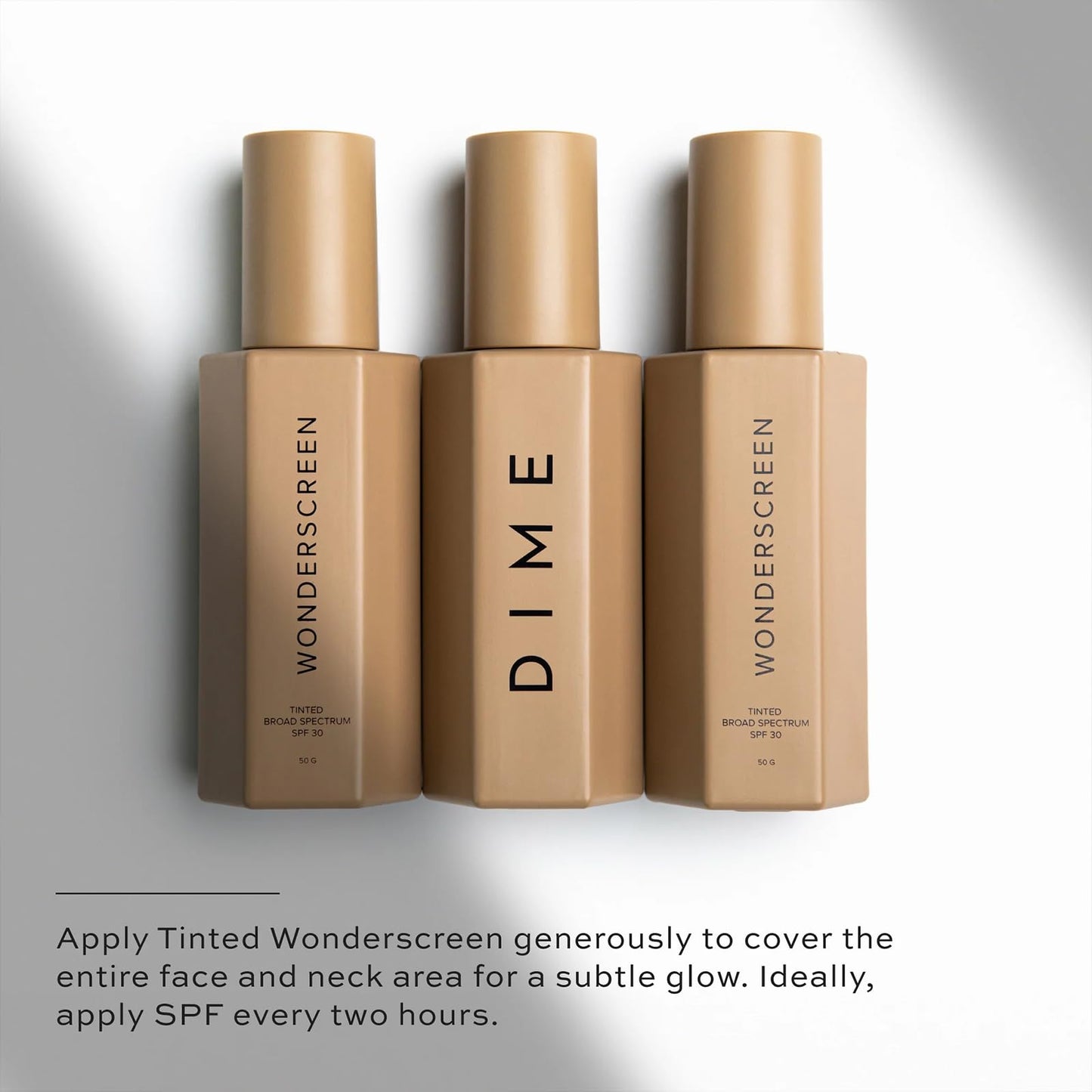 DIME Beauty Tinted Glow Wonderscreen SPF 30 - Mineral Tinted Moisturizer for Face with 19% Zinc Oxide, Skin-Enhancing Tone-Evening Sunscreen, Glow-Enhancing Tint, Vegan, Cruelty-Free, 50 g