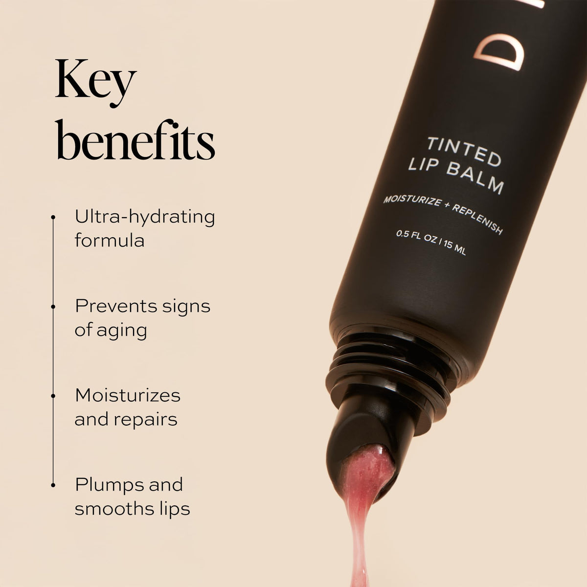 DIME Beauty Lip Balm, Hydrating Lip Balm and Gloss, Vegan & Cruelty-Free, Anti-Aging Lip Care, .5 oz / 15 ml