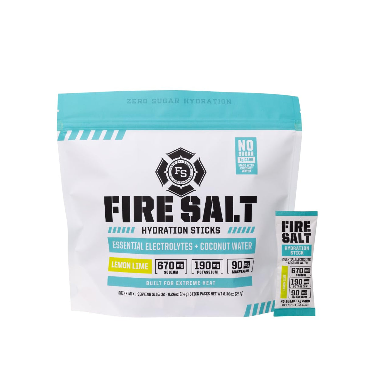 Fire Salt Variety Pack Electrolyte Hydration Sticks, Zero Sugar, 32 Count