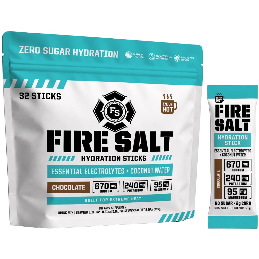 Fire Salt Variety Pack Electrolyte Hydration Sticks, Zero Sugar, 32 Count