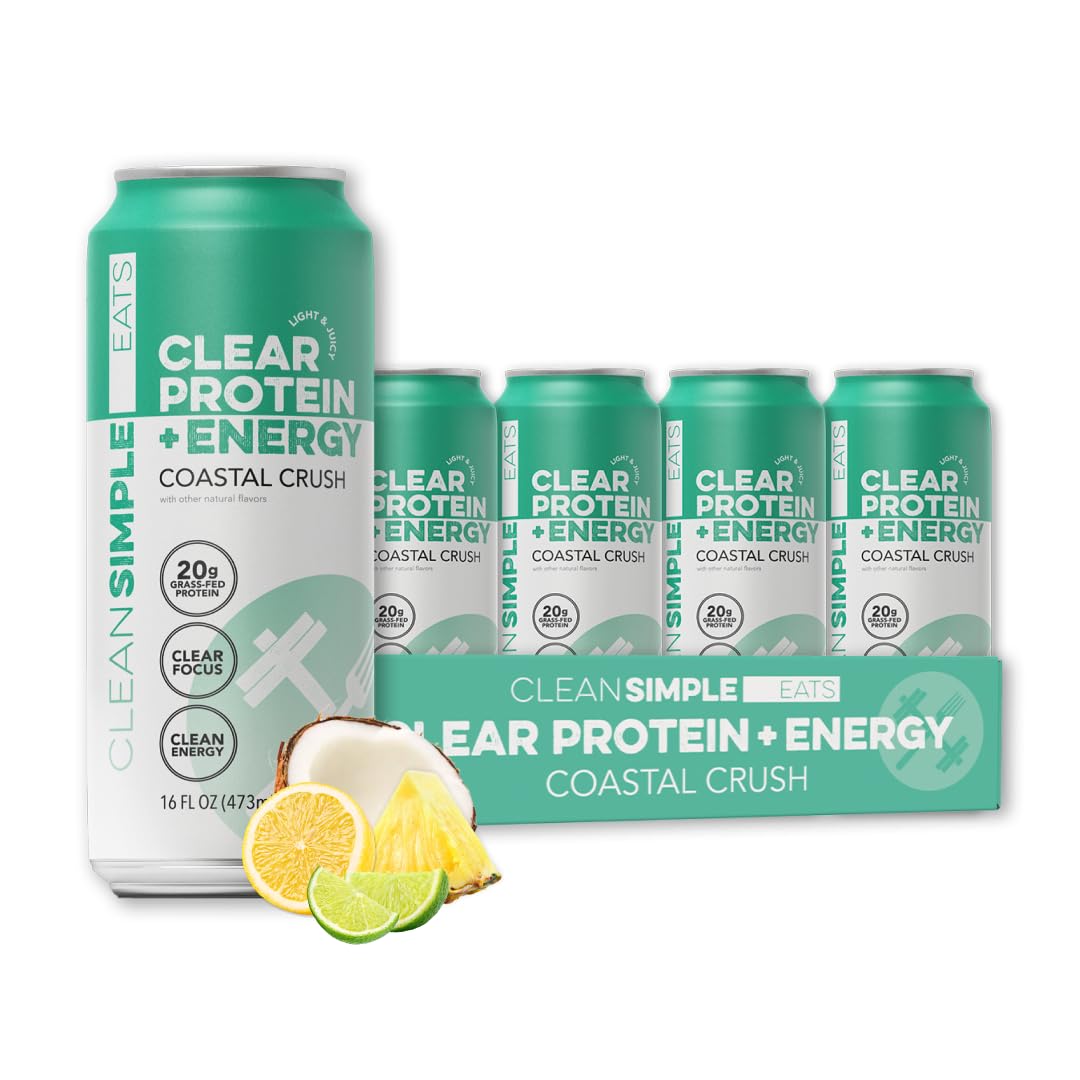 Clean Simple Eats Clear Protein + Energy, Mountain Rush, 12 Pack