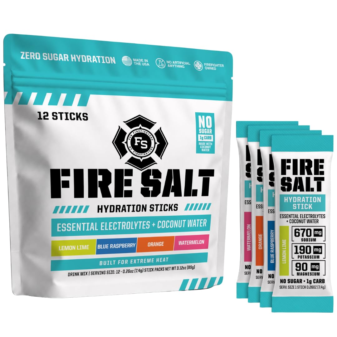 Fire Salt Variety Pack Electrolyte Hydration Sticks, Zero Sugar, 32 Count