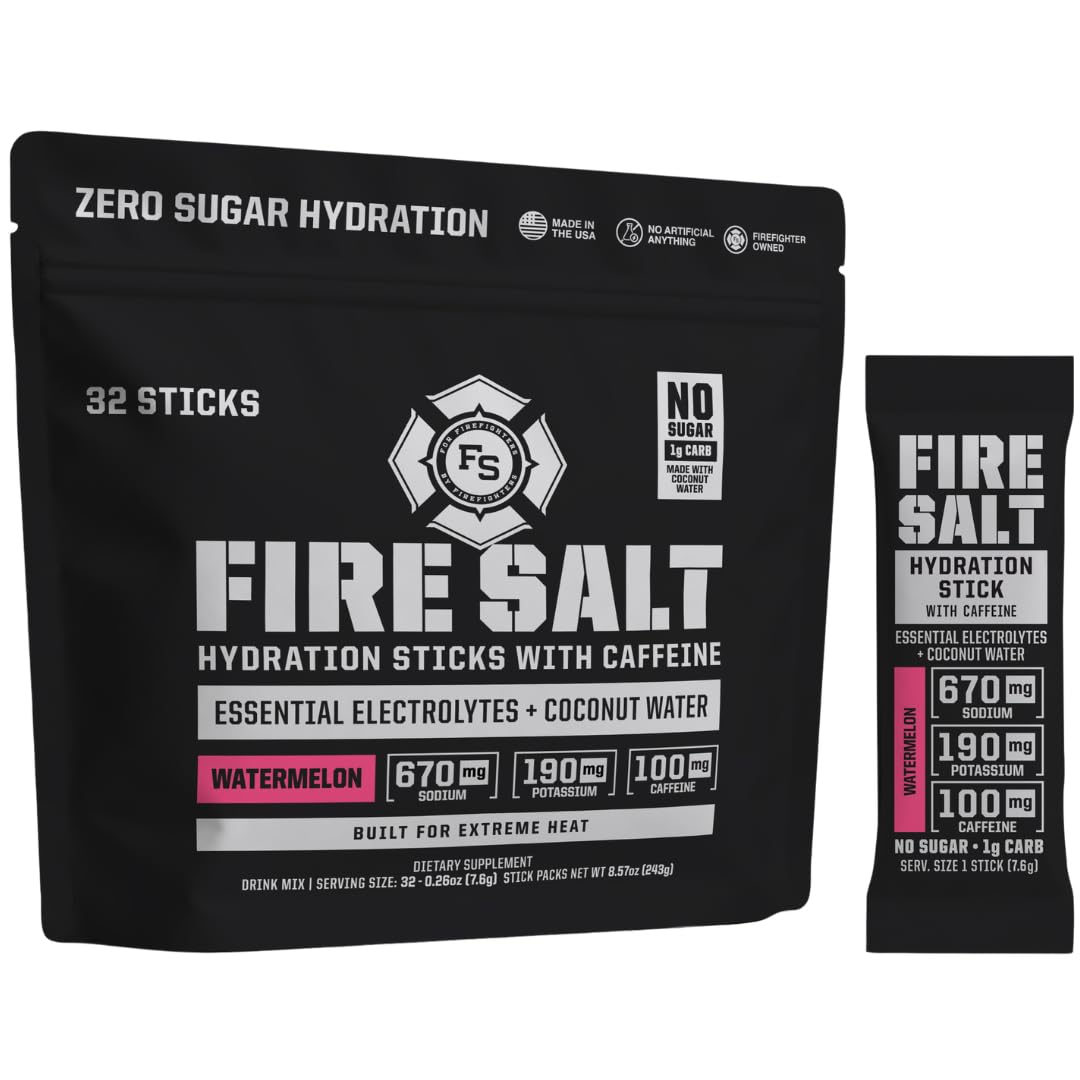 Fire Salt Variety Pack Electrolyte Hydration Sticks, Zero Sugar, 32 Count