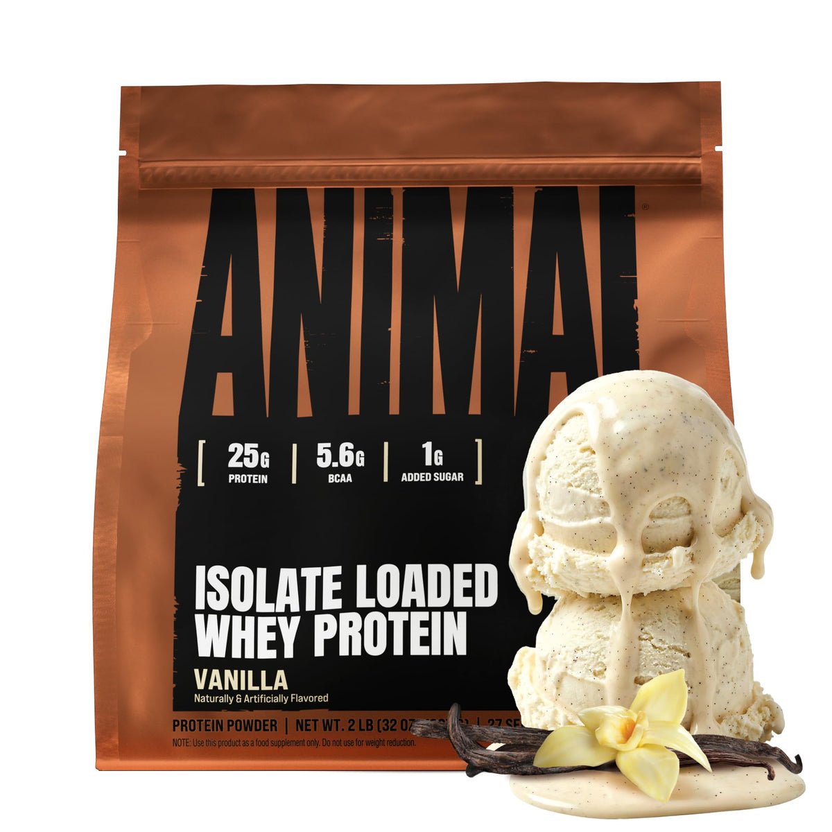 Animal Whey Isolate Protein Powder, 25G High Protein | Vanilla 4LB