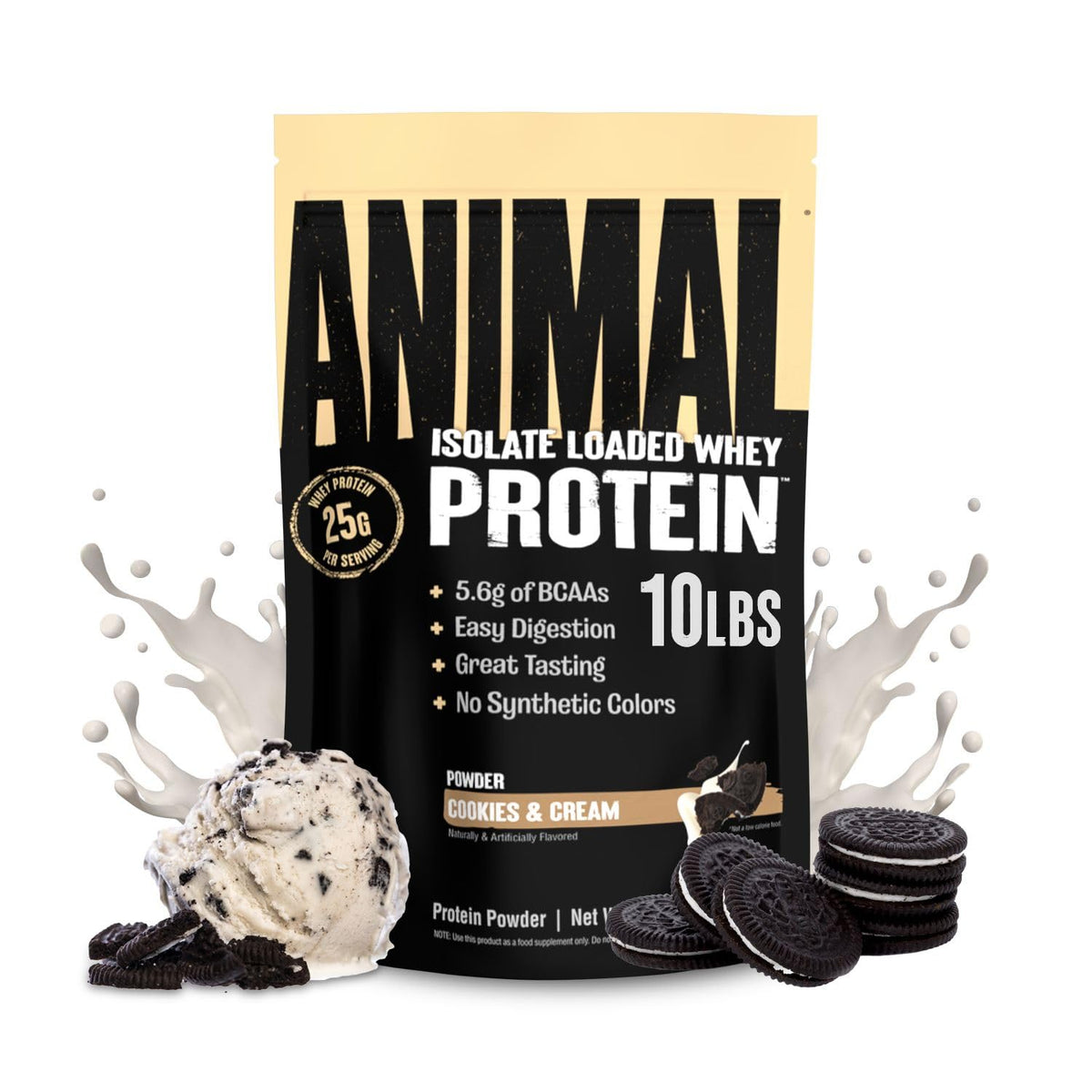 Animal Whey Isolate Protein Powder, 25G High Protein | Vanilla 4LB