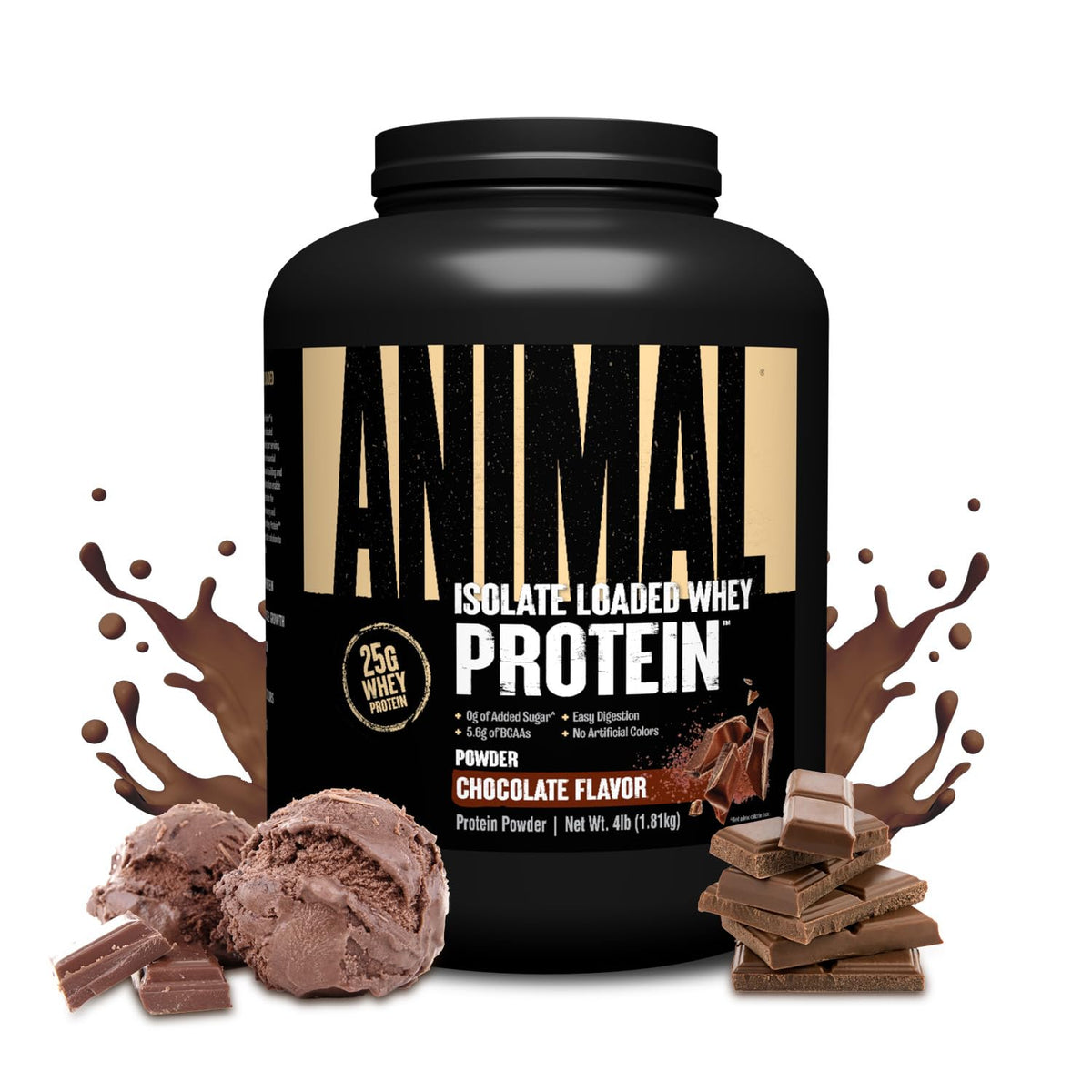 Animal Whey Isolate Protein Powder, 25G High Protein | Vanilla 4LB