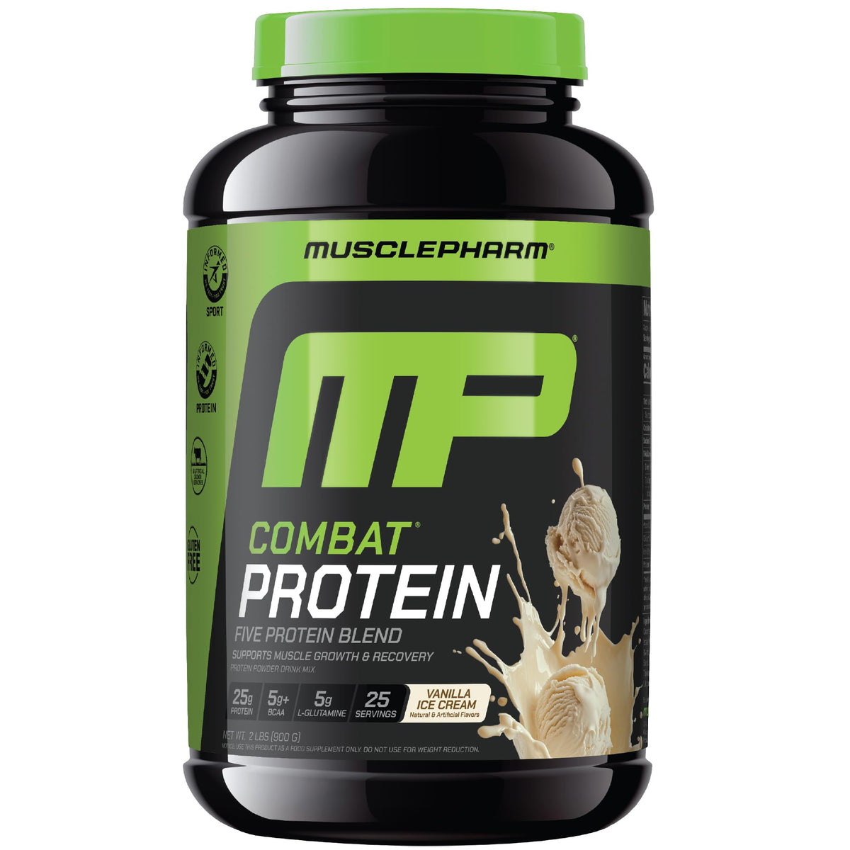 MusclePharm Combat Protein Powder, Chocolate Milk Flavor, Fuels Muscles for Productive Workouts, 5 Protein Sources including Whey Protein Isolate & Egg Albumin, Gluten Free, 4.2 lb, 52 Servings