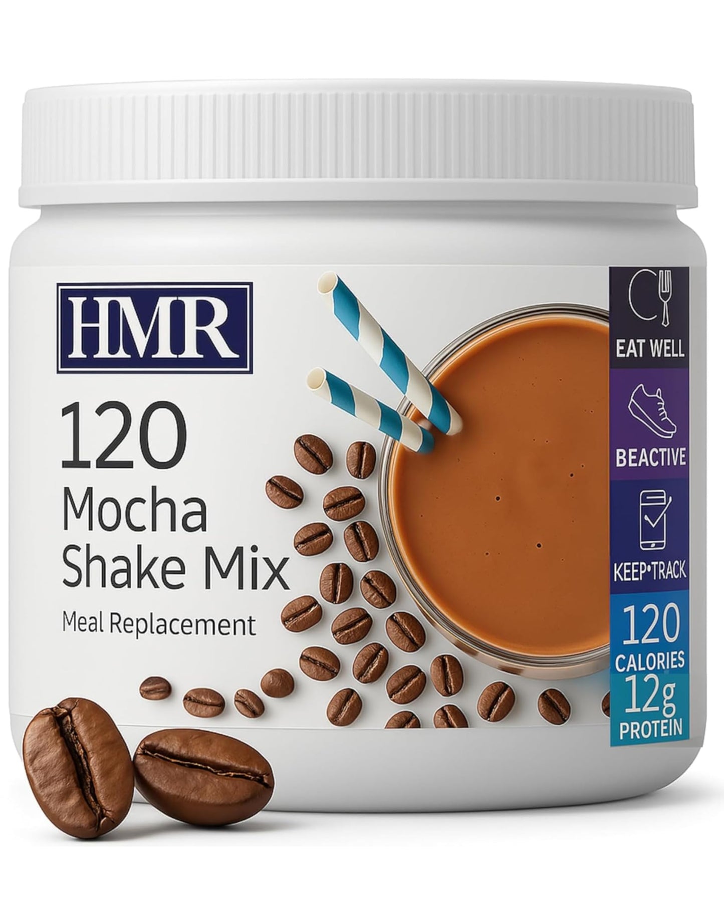 HMR 120 Chocolate Meal Replacement Shake Powder, 12 Servings | Meal Replacement Shake – Rich Chocolate Flavor – 120 Shake Powder – 12g Protein – 12 Servings