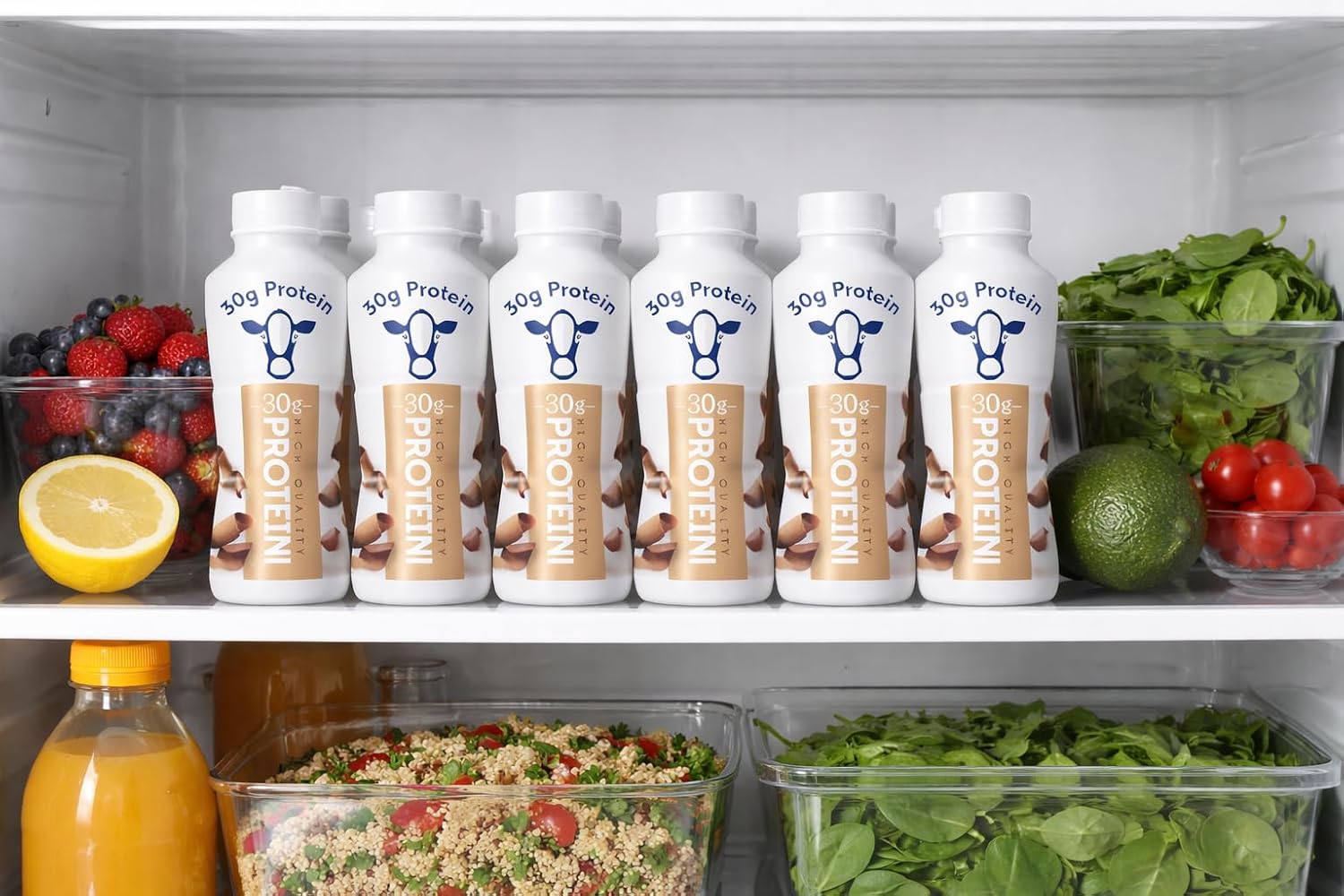 High Protein Chocolate Nutrition Shake - 30g Protein Per Botle |12 Pack (11.5 Fl Oz) Only 2g Sugar &150 Calories| Enriched With 8 Naturally Occouring Vitamins &Minerals | Ready-to-Drink Meal Replacement BY MAJUU CONNECT