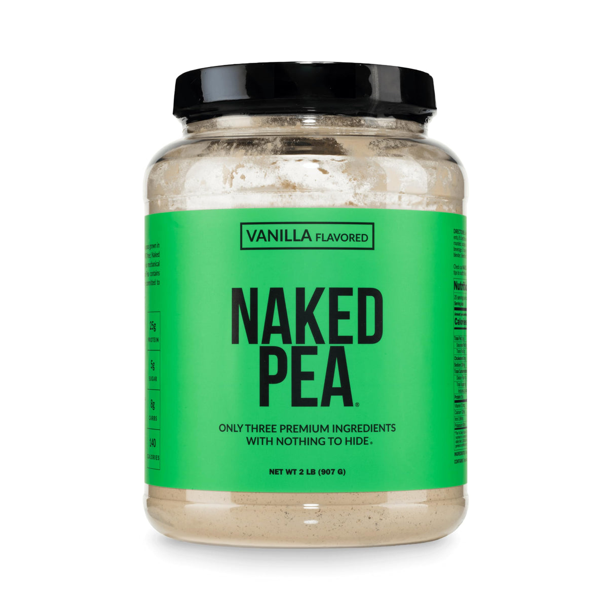 NAKED Pea - 5LB 100% Pea Protein Powder from North American Farms - Unflavored Vegan Pea Protein Isolate - NSF Certified, Plant Protein Powder, Easy to Digest - 76 Servings