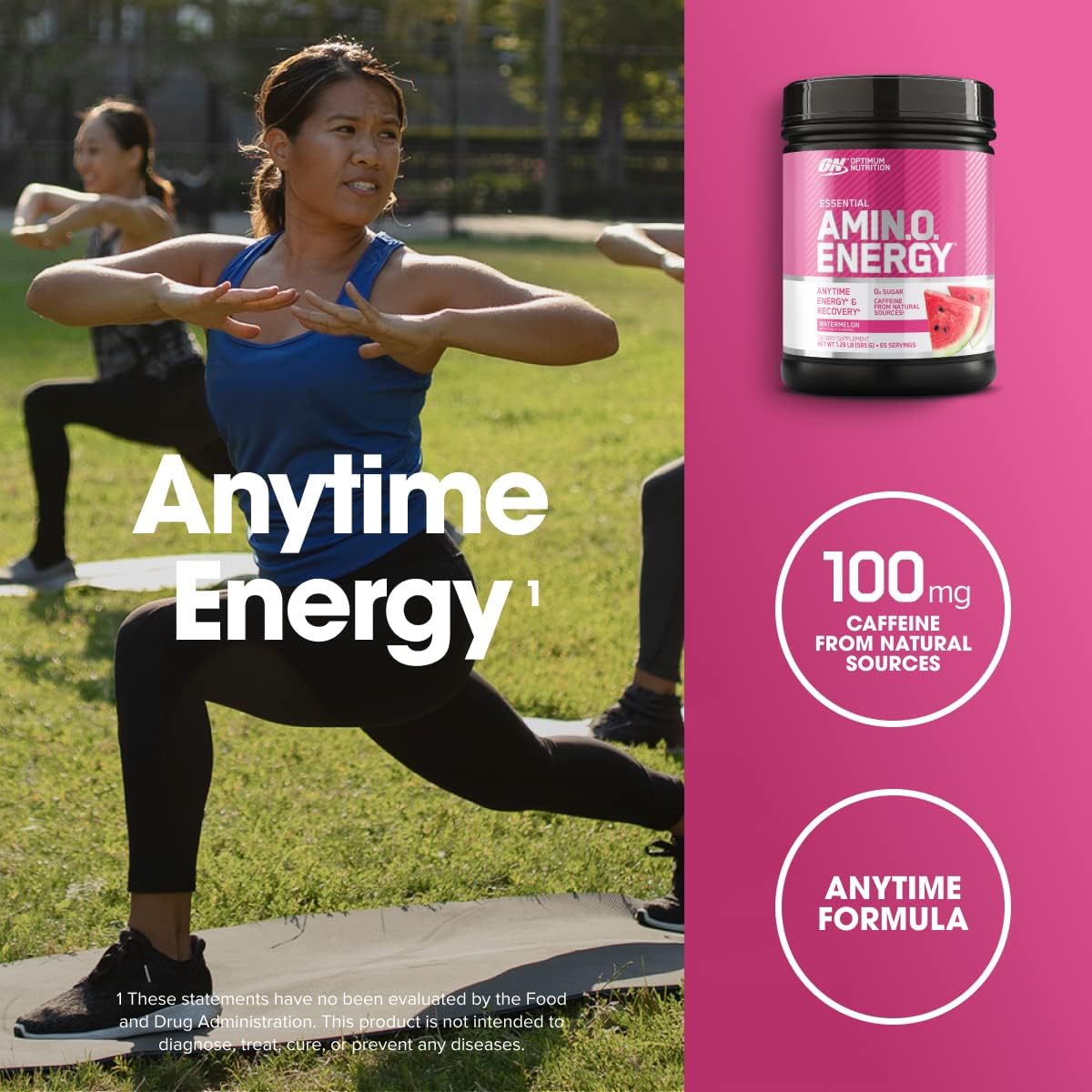 Optimum Nutrition Amino Energy Powder, Watermelon, 1 LB