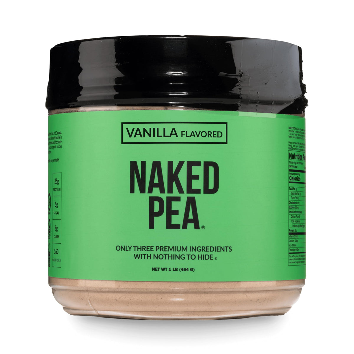 NAKED Pea - 5LB 100% Pea Protein Powder from North American Farms - Unflavored Vegan Pea Protein Isolate - NSF Certified, Plant Protein Powder, Easy to Digest - 76 Servings