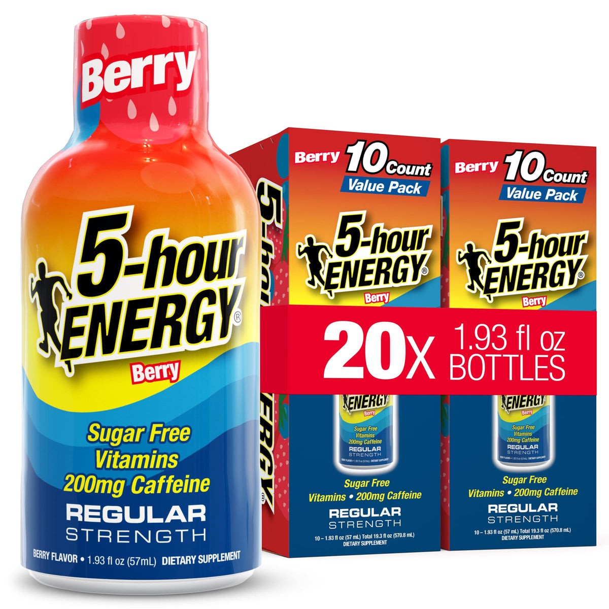 5-hour ENERGY BERRY Flavor, 30 Count, Regular Strength Energy Shot