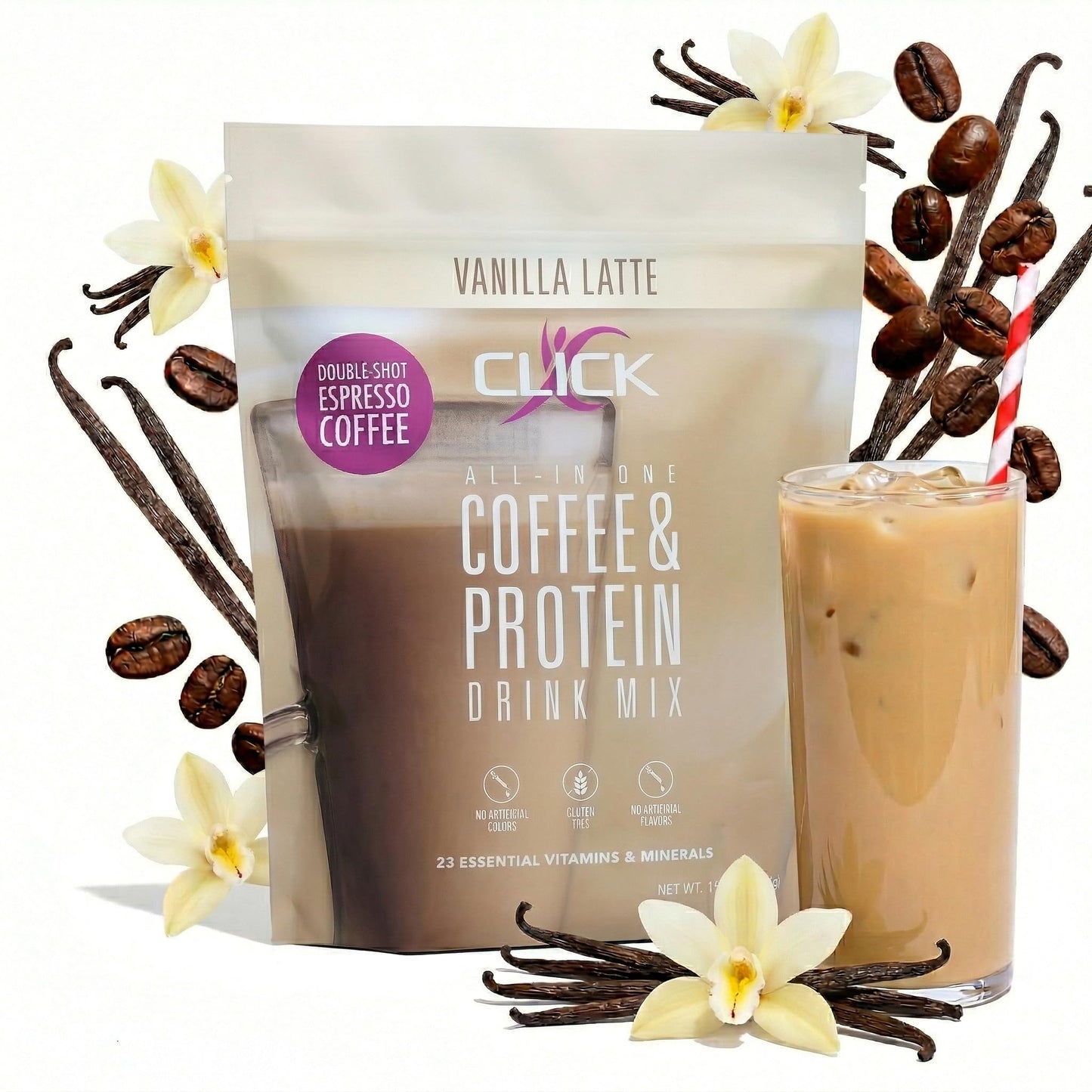 Mocha - Protein Coffee Drink - Double Shot Espresso, Hot and Cold - 15.8 oz | All-in-one protein and coffee meal replacement, 23 essential vitamins, Great hot or cold, Double shot espresso flavor, Potent