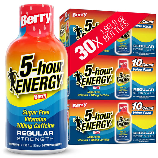 5-hour ENERGY BERRY Flavor, 30 Count, Regular Strength Energy Shot