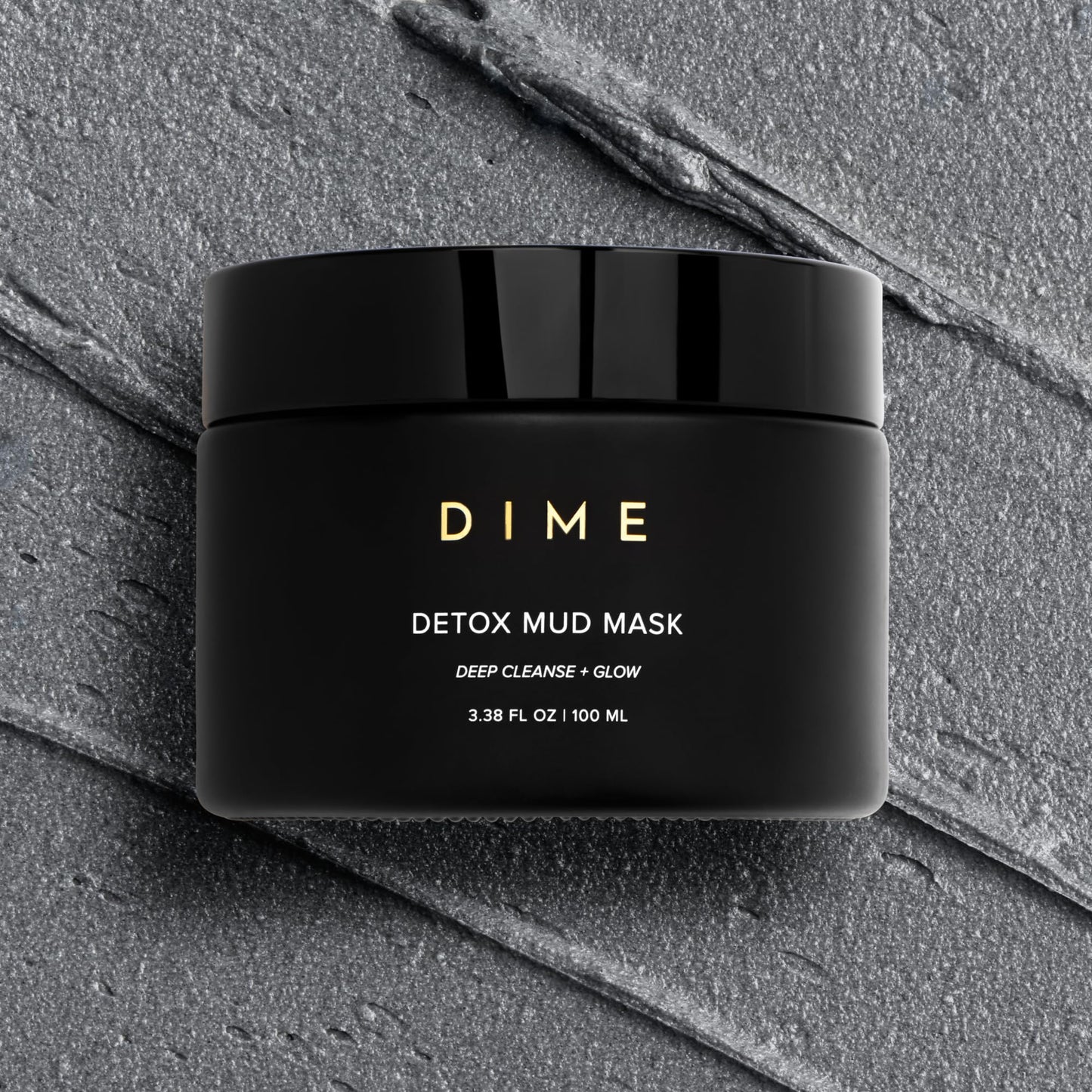DIME Beauty Detox Mud Mask with Dead Sea Mud, Self Care Facial Mask that Nourishes and Brightens Dull Skin, 3.38 oz / 100 ml